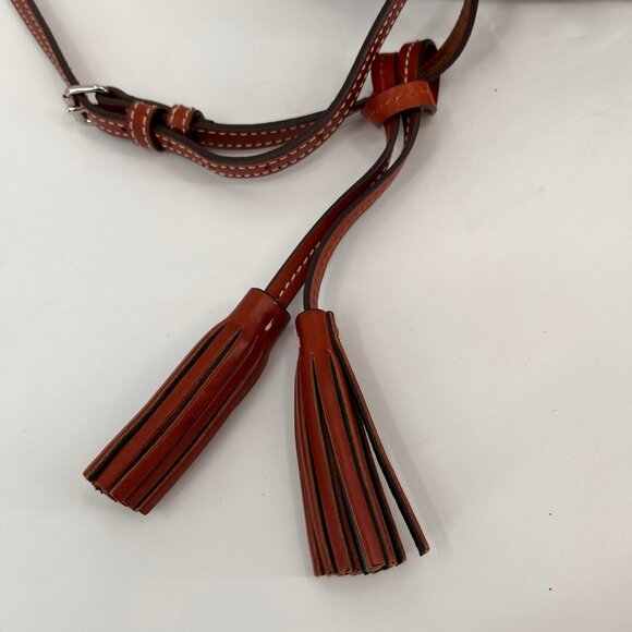 Dooney & Bourke Mini Cambridge Crossbody Black Pebble Leather Saddle Bag - Picture 9 of 16